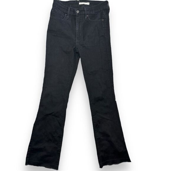 Levi's High Rise Bootcut Raw Hem Jeans  size 27 - Picture 2 of 9